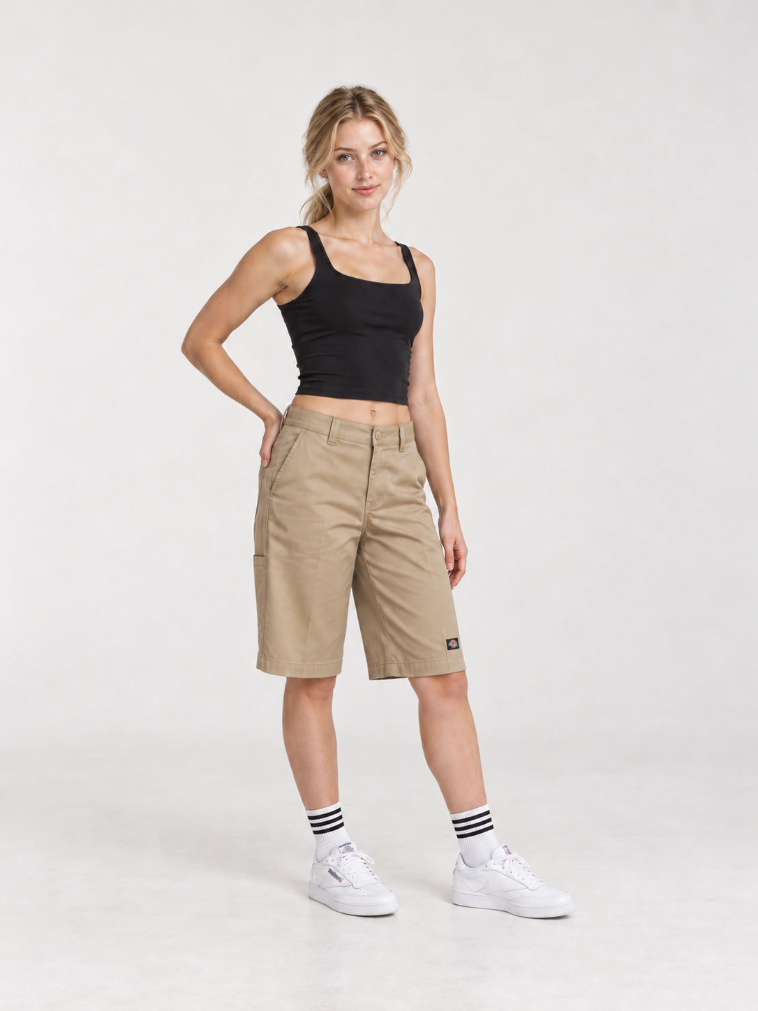 AI-styled · Khaki Long Short image 1