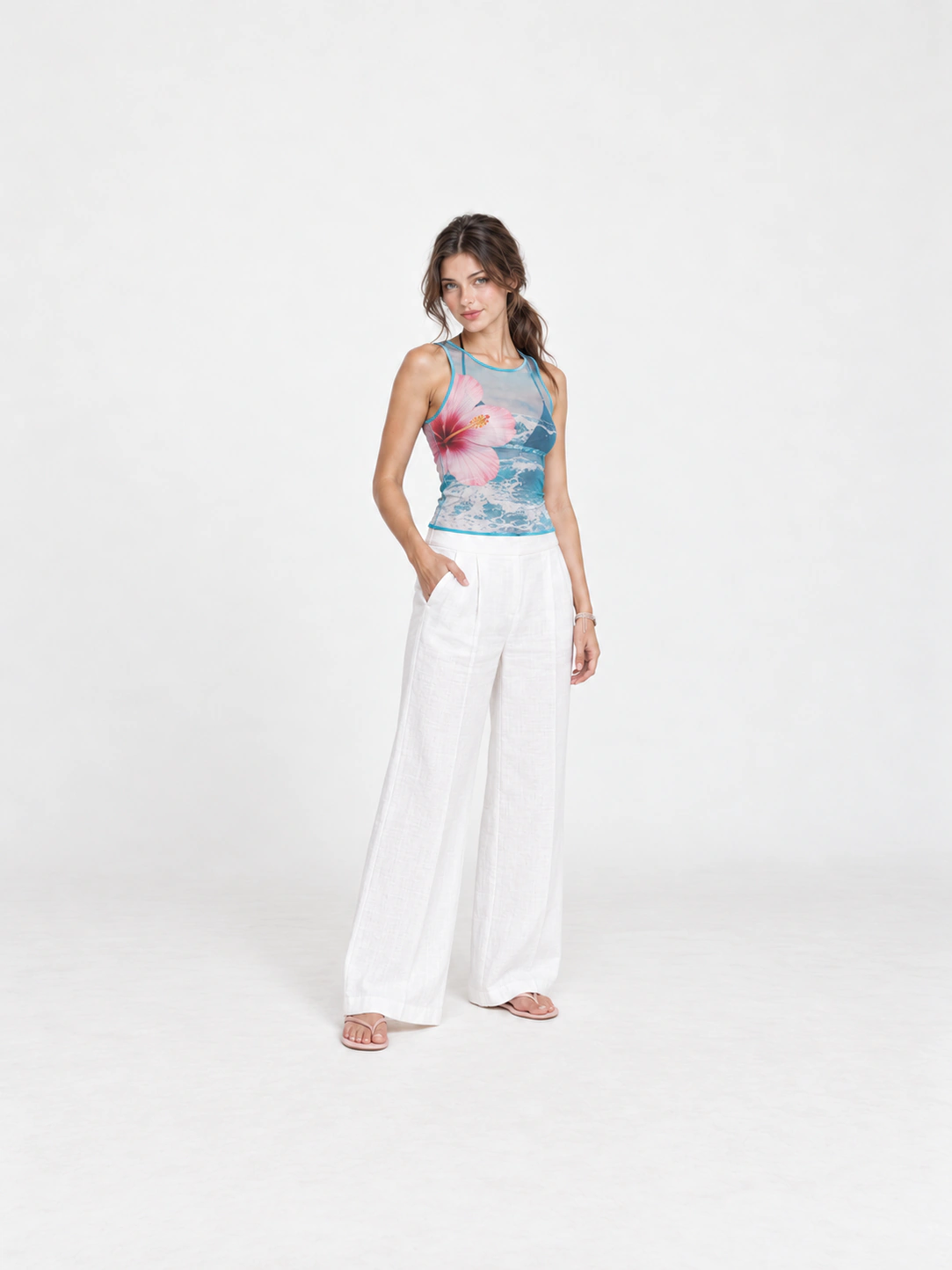 AI-styled · Ocean Hibiscus image 1