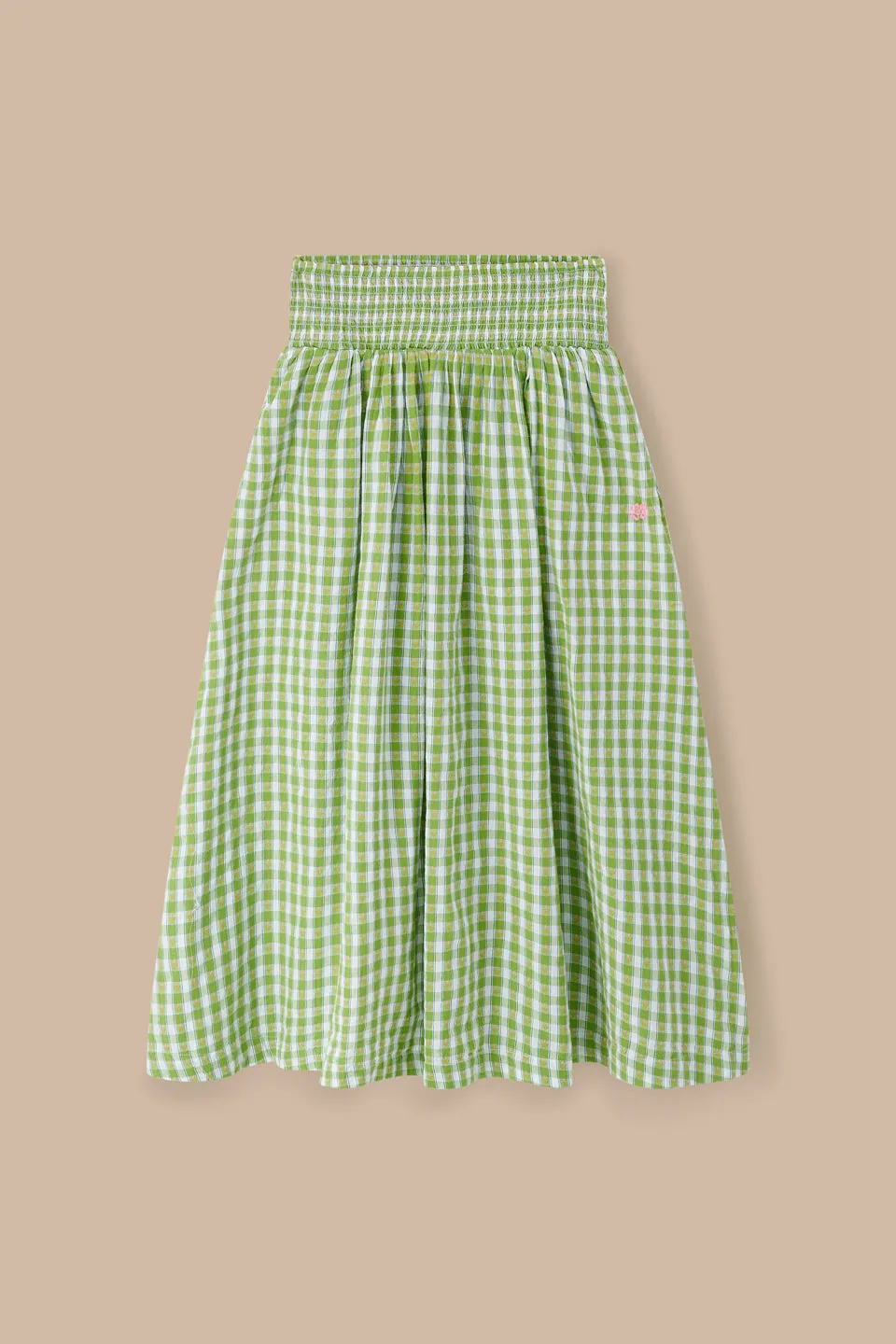 Lucy & Yak - Sofiya Green Tulip Gingham Midi image 1