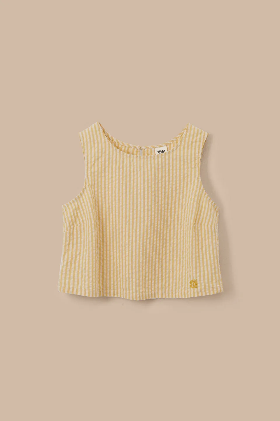 Lucy & Yak - Arden - Cotton Shell Top in Yellow Stripe image 1
