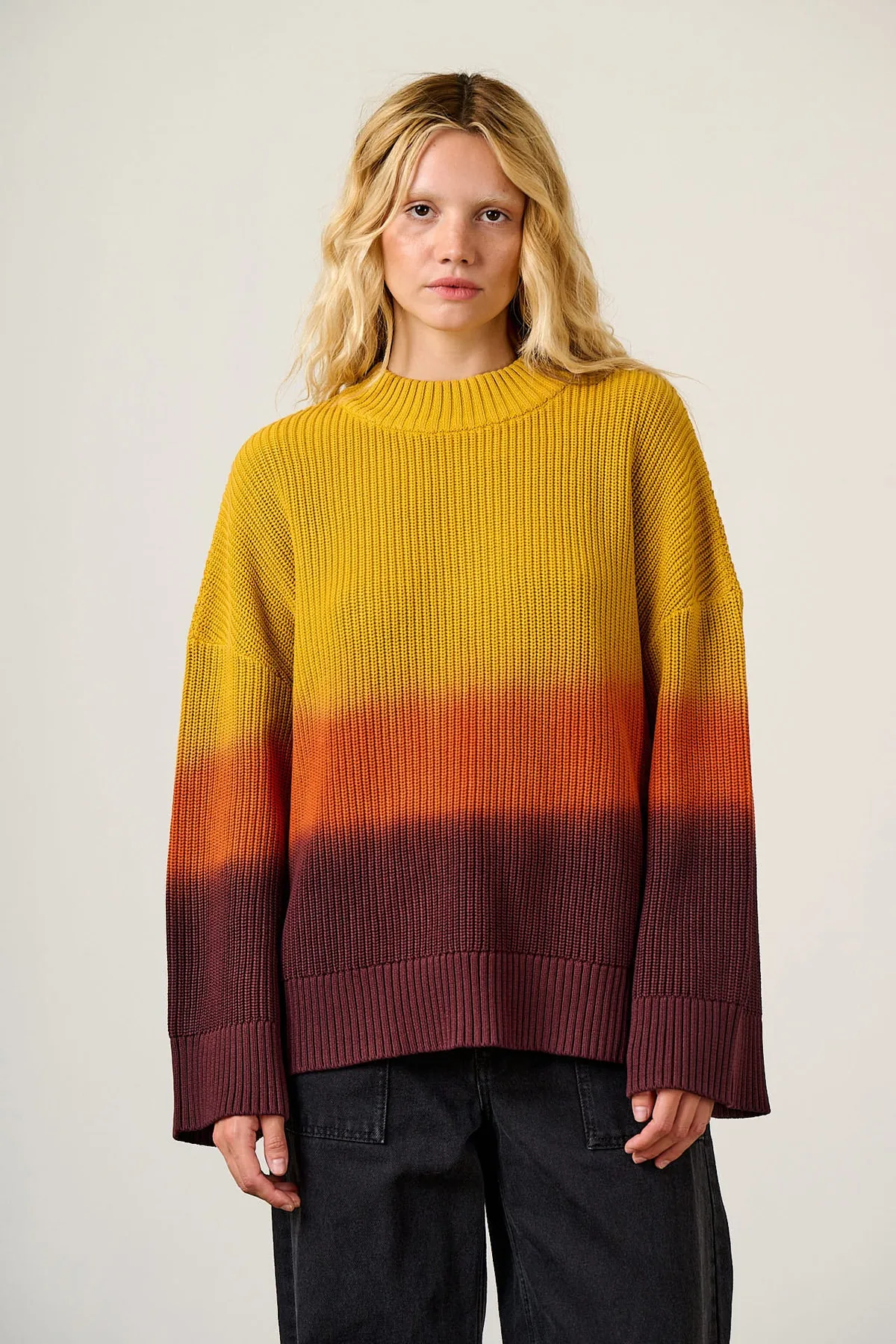 Lucy & Yak - Amari Orange Ombre Jumper image 1