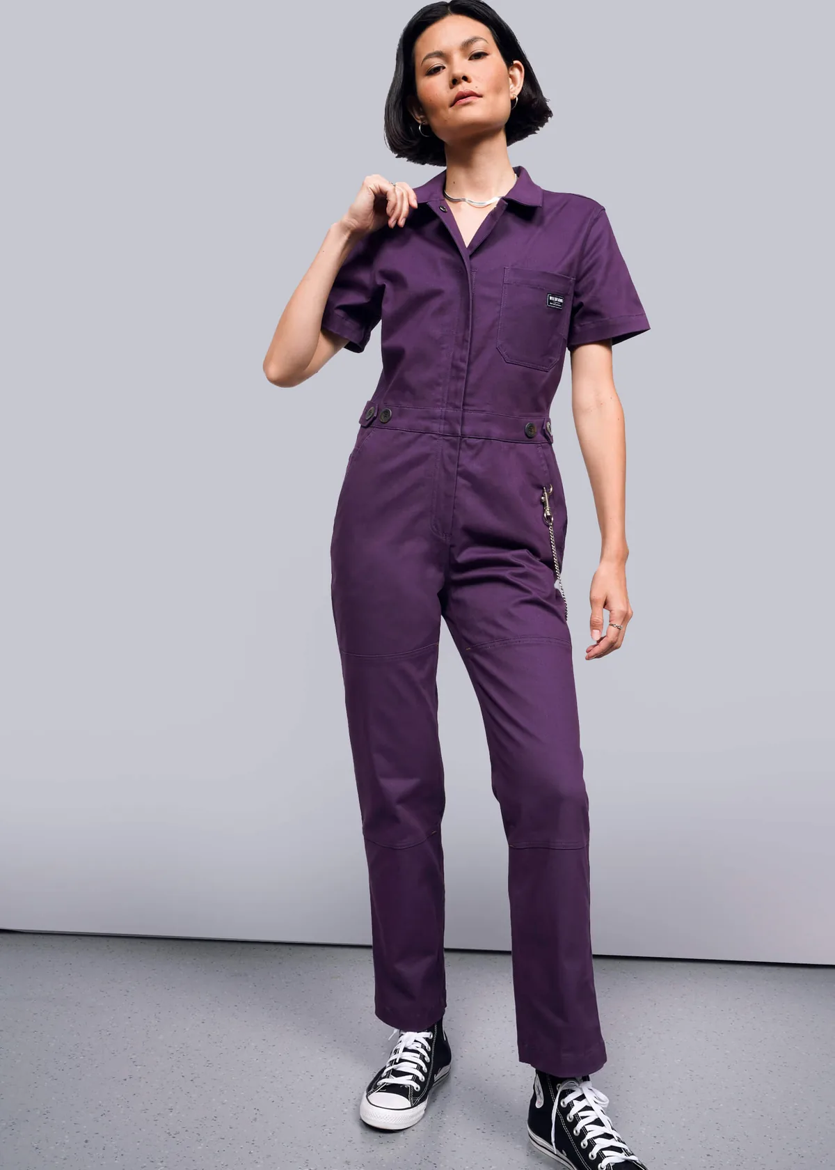 WILDFANG - The Essential High Waisted Coverall - Plum image 1