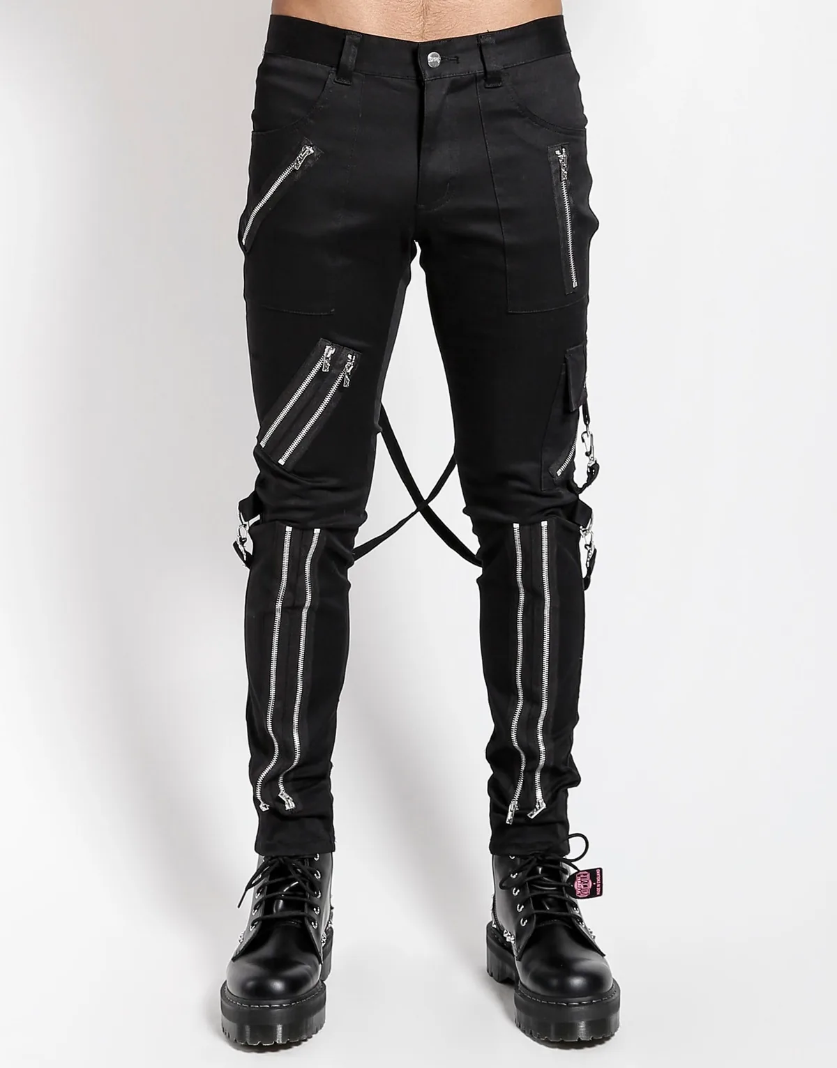 Tripp NYC Classic Slim Zip Pants - Black image 1