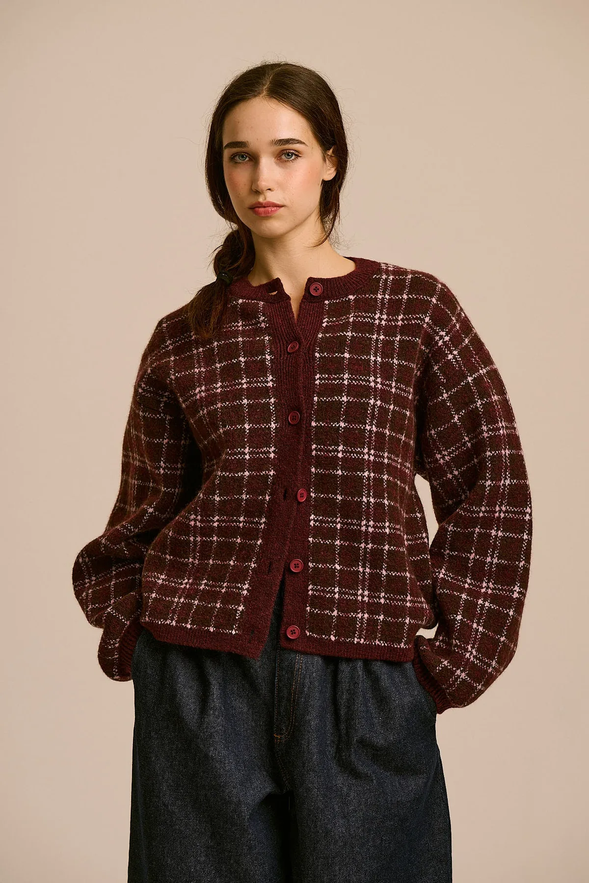 Lucy & Yak - Gin Romantic Check Cardigan image 1